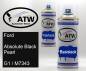 Preview: Ford, Absolute Black Pearl, G1 / M7343: 400ml Sprühdose + 400ml Klarlack - Set, von ATW Autoteile West.